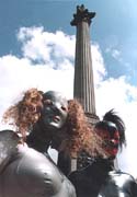 Rubber Mermaids in Trafalgar Square