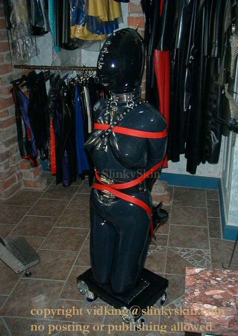 Clad Tight and waiting for her walk